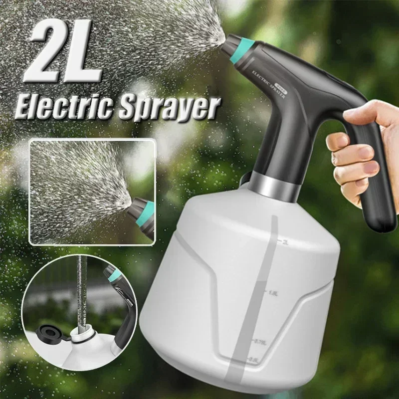Spruzzo elettrico agricolo da 2 litri Spruzzo d'acqua automatico per uso domestico Disinfezione Spray Strumenti per l'irrigazione del giardino Annaffiatoio elettrico