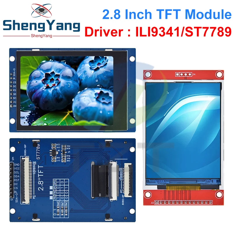 2.8" 240x320 SPI TFT LCD Serial Port Module With PCB Adapter Micro SD ILI9341 / ST7789V 5V/3.3V 2.8 inch LED Display For Arduino