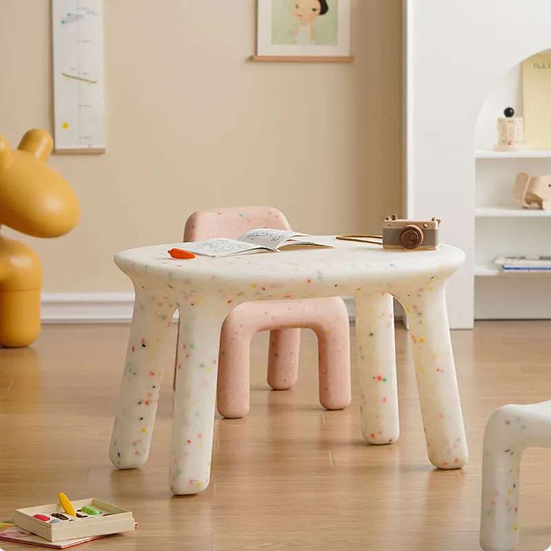 LazyChild Bắc Âu Trẻ Em Bàn Học Ins Nhựa Mẫu Giáo Dễ Thương Khối Xây Bàn Cho Bé Học Bảng Phòng Ngủ Để Bàn