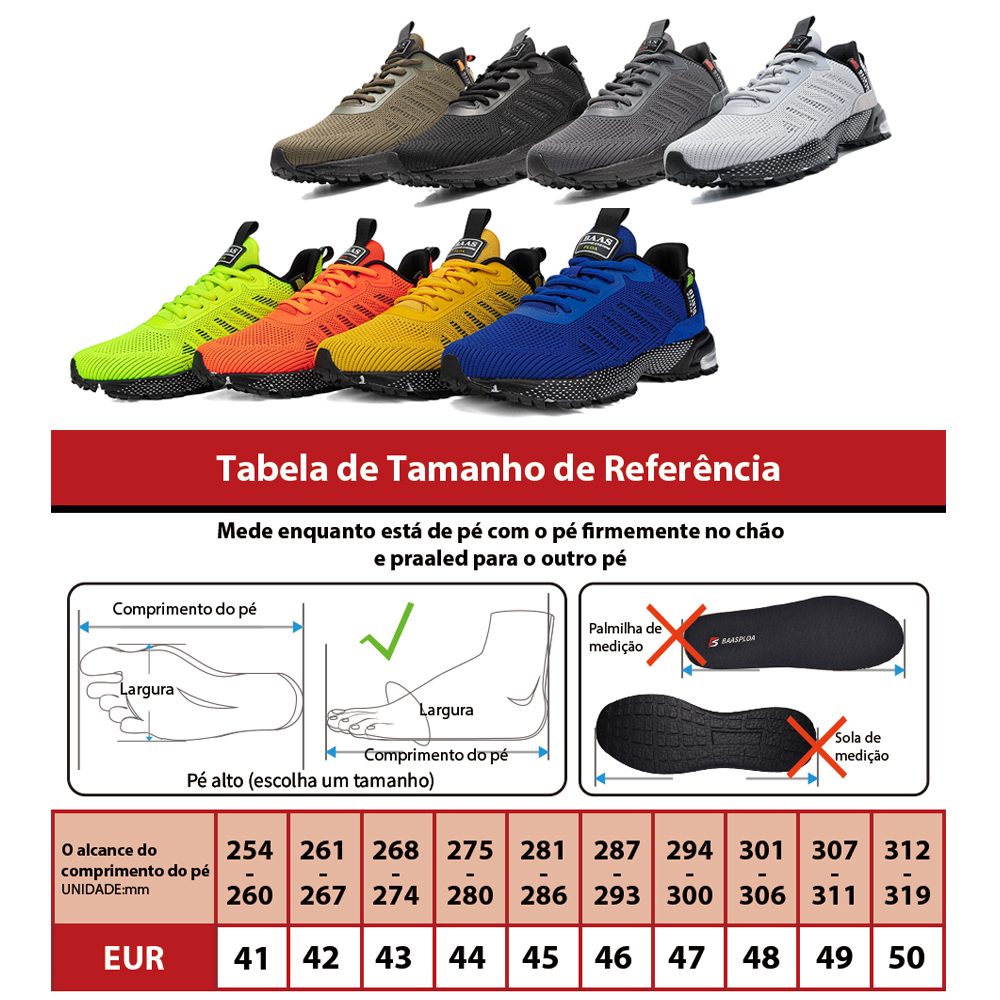 Baasploa-Tênis de Corrida Masculino, Tênis Leves, Malha, Masculino, Esportes ao Ar Livre, Tênis, Profissional, Designer
