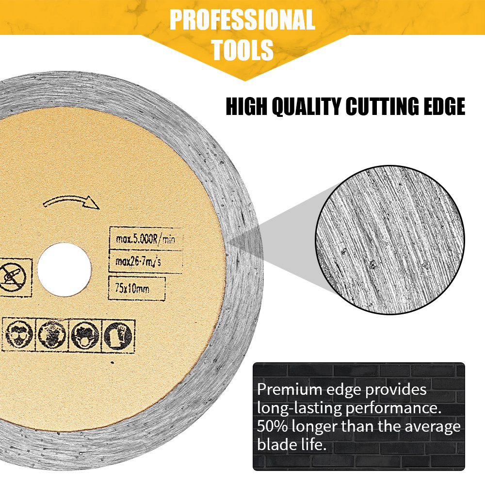 3 인치 다이아몬드 톱 블레이드 75mm 스톤 커팅 디스크 미니 이빨없는 대리석 세라믹 콘크리트 화강암 절단 1-3Pcs 휠 절단