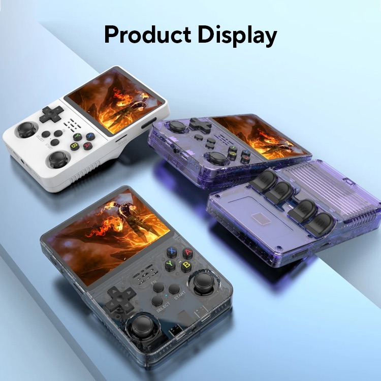 Código aberto r36s retro handheld console de videogame sistema linux 3.5 Polegada tela ips portátil bolso player vídeo r35s 64gb jogos