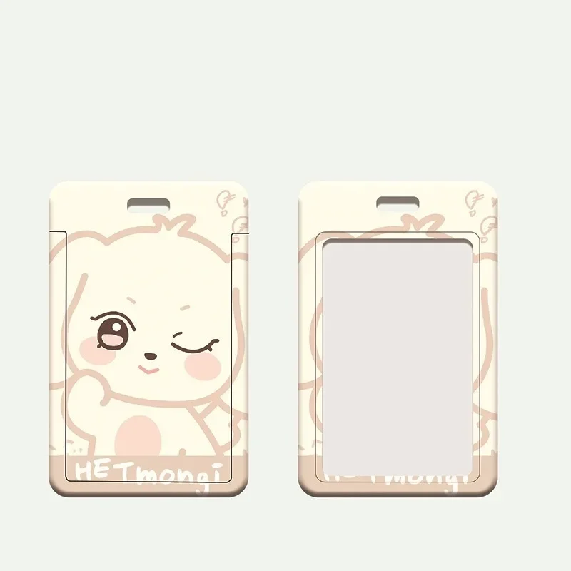 KPOP ATEEZ Plastic Card Holder Keychain ANITEEZ Hongjoong Seonghwa Yunho Yeosang San Mingi Wooyoung Kawaii Animal image Keyring