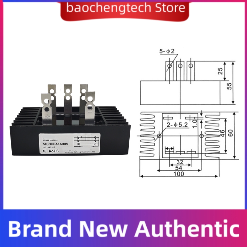 Muslimexmuslimb SQL60A sql 40A 60A 80A 100A modulo raddrizzatore a ponte trifase 1000V 1200V 1600V AC-DC