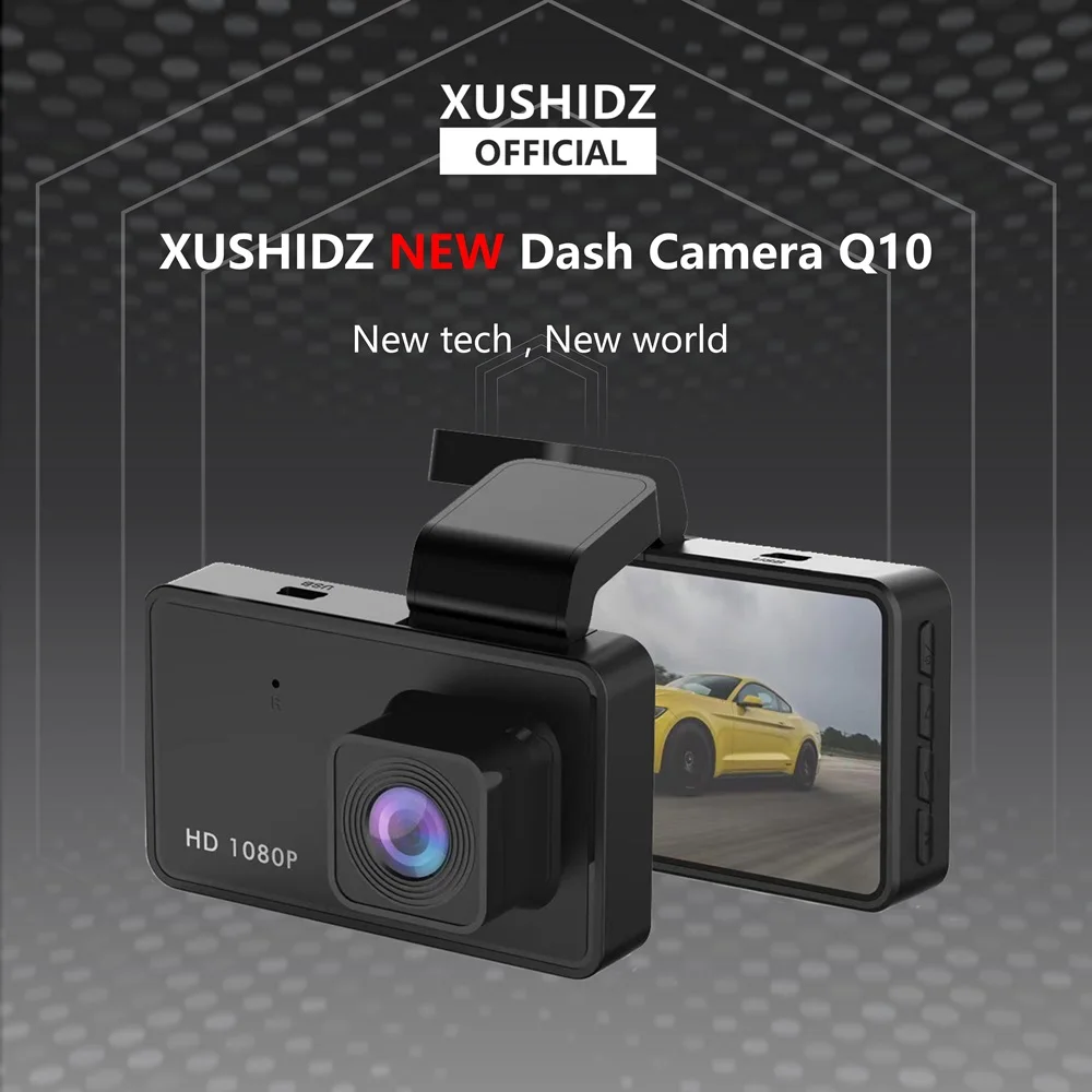 XUSHIDZ Q10 1080P nueva cámara de salpicadero visión nocturna coche DVR grabadora de vehículo cámara de coche sensor G HDR DVR grabación en bucle Dashcam