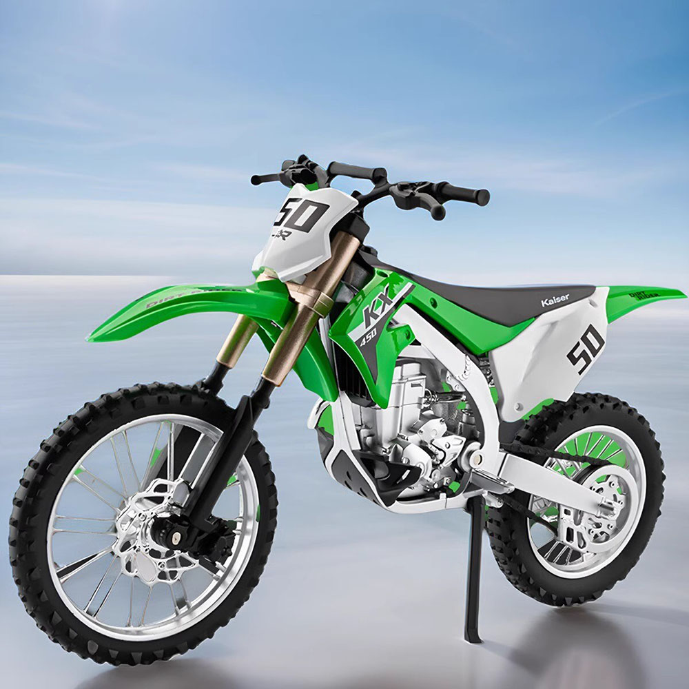 1:12 kawasaki kx450 modelo de brinquedo motocicletas liga diecast absorção de choque pneus de borracha em miniatura motocicleta presente brinquedos para crianças