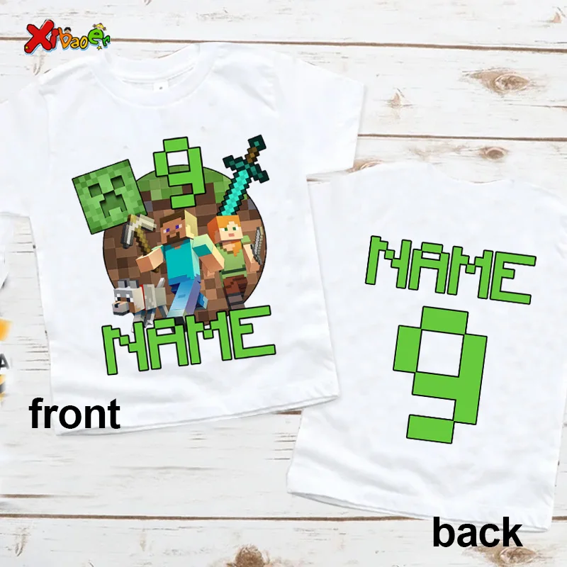 Camisa de 9 cumpleaños para niño, traje de 10 cumpleaños, camiseta con tema de verano, trajes a juego para niños, camiseta de cumpleaños, camisas para niños de 8 a 7 a y 6 años
