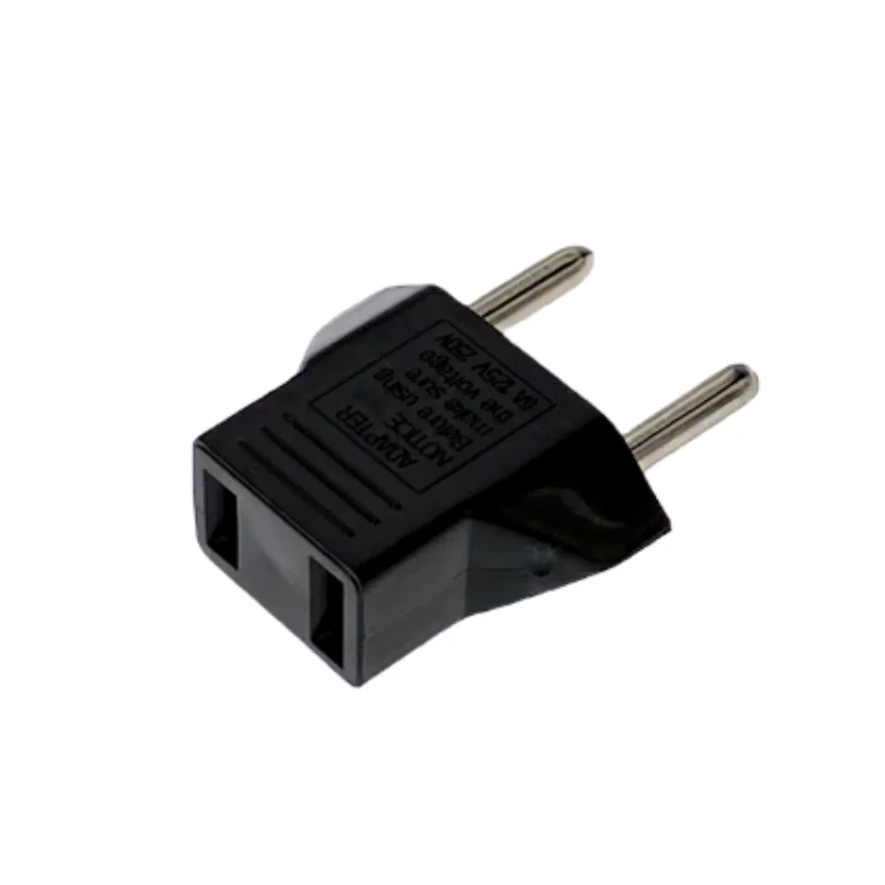 Universal US To EU Plug USA To Euro Europe Travel Wall AC Power Charger Outlet Adapter Converter 2 Round Socket Input Pin