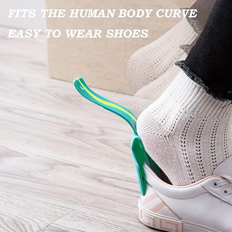 2 ชิ้นรองเท้า Aid Lazy Shoes Helper, ฮอร์นรองเท้ารองเท้า, Lifting Helper แตรรองเท้าพลาสติกเหมาะกับรองเท้าทั้งหมด