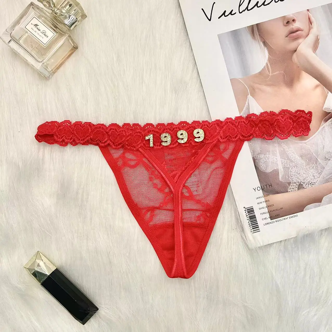 Aangepaste string met naam aangepaste panty strass brief sexy gepersonaliseerde lingerie cadeau T-back G-String Bikini sieraden