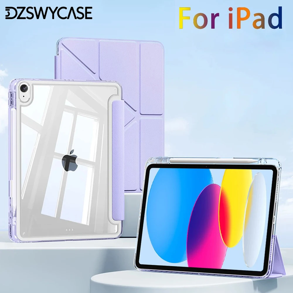 Y-образный чехол-подставка для iPad A16 11-го поколения 11, 10,9, 9/8/7 10,2, 5/6 9,7, Air 11 M2 3 air 10,9, Pro 11 M4, mini 6/7 Cover