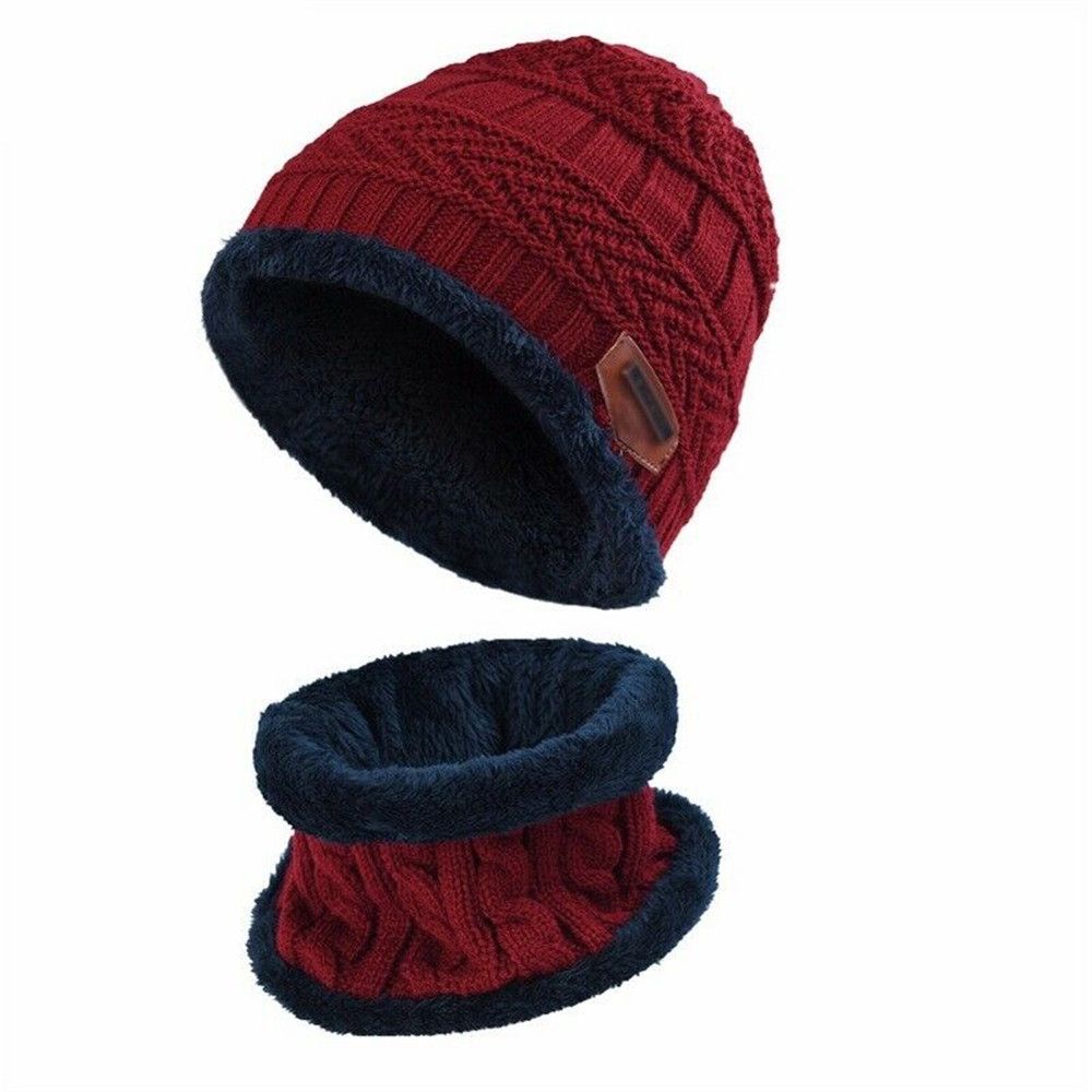 Gorro de lana suave para niños, bufanda, gorro tejido, pasamontañas, bufanda para el cuello