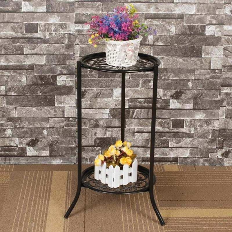 2 Lớp Kim Loại Sang Trọng Vật Có Hoa Đứng Kệ Chậu Trồng Giá Đỡ Hiện Đại Cây Cao Nồi Là Viết Tắt Trong Nhà Ngoài Trời Trang Trí