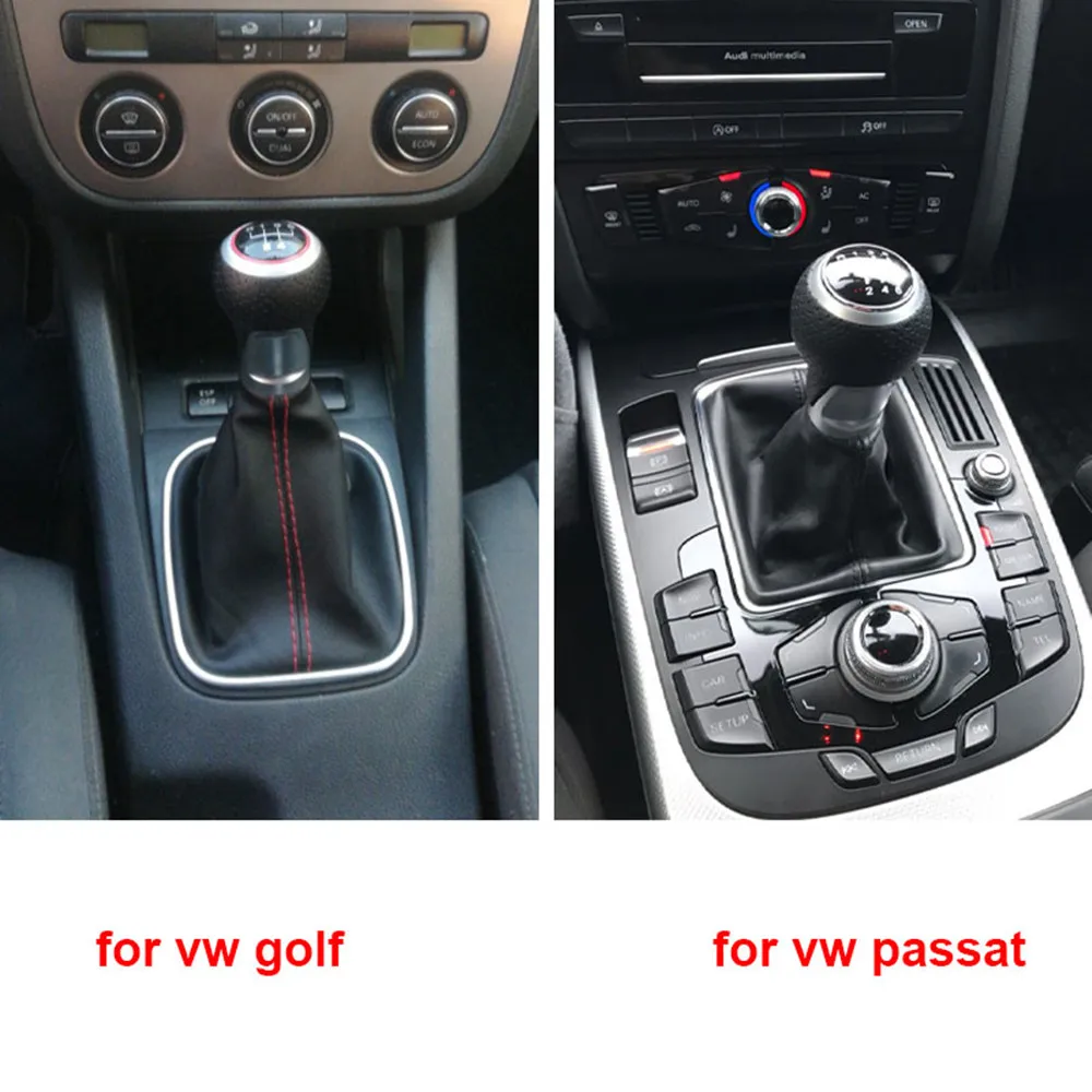 Cho Xe Audi A3 S3 8P 2003-2013 A4 S4 Q5 S-Dòng 2007-2015 Da Sang Số xe Bánh Răng Chuyển Dịch Núm 12Mm 5/6 Tốc Độ Tay Cầm