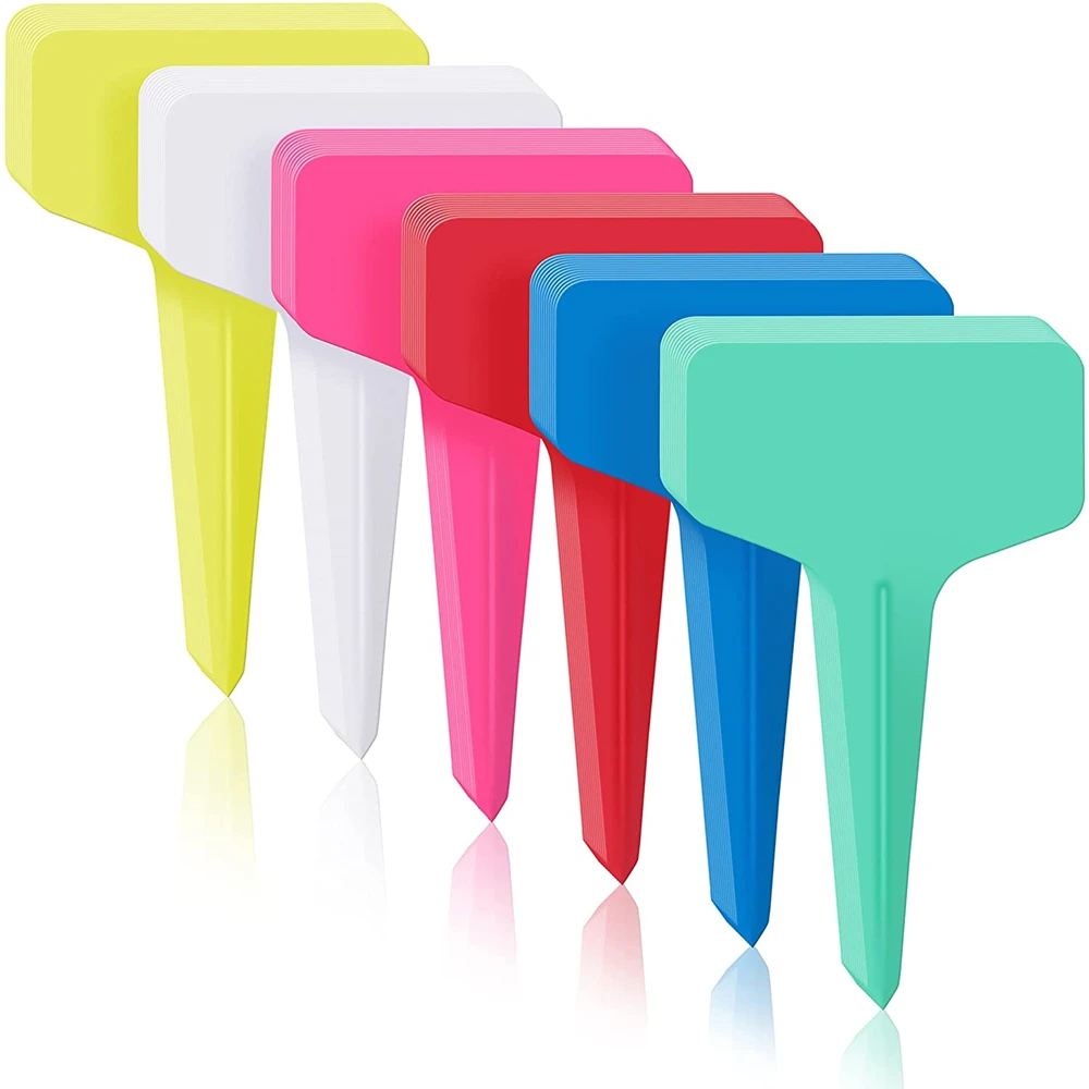 10 cm Pflanzenetiketten mit Stift, T-Form, 30 Stück, Kunststoff, wasserdicht, Kinderzimmer-Gartenetiketten für Pflanzen, Markierungen, Gartengeräte für Sämlinge