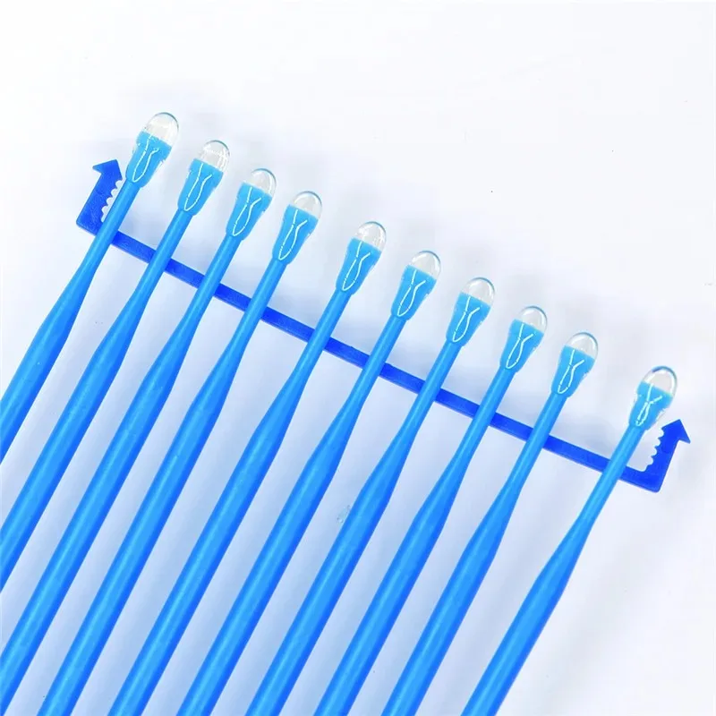 Aplicador dental descartável, 20 unidades/caixa, varas de escova, ponta adesiva para coroa dentária, folheado de porcelana, materiais para dentista