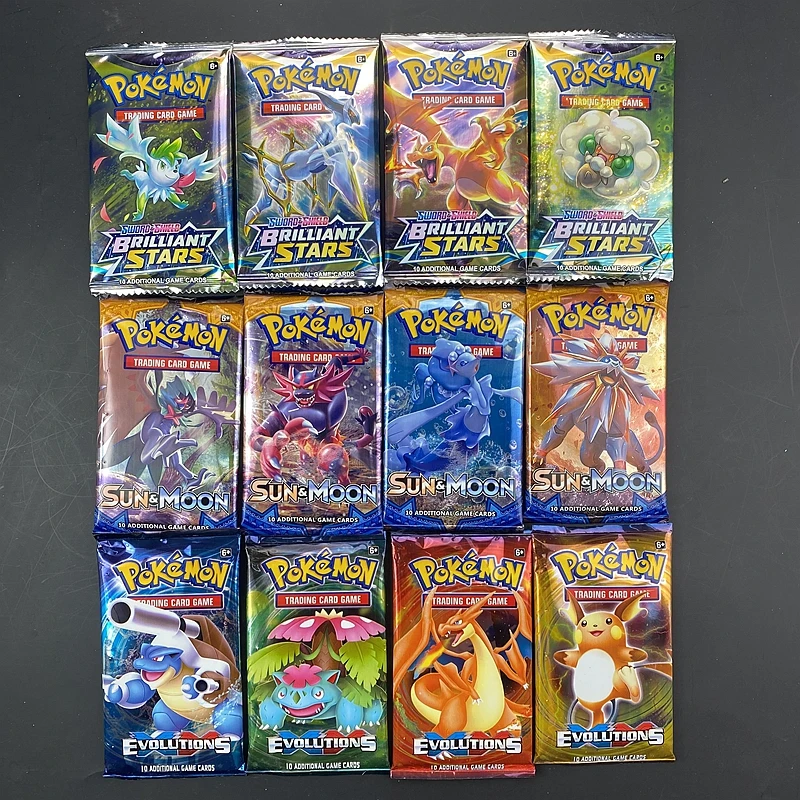 10/20pcs การ์ด Pokemon GX Vmax EX Mega Evolutions การ์ด Shining คอลเลกชันเกม Battle Transaction การ์ดวันหยุดของขวัญ