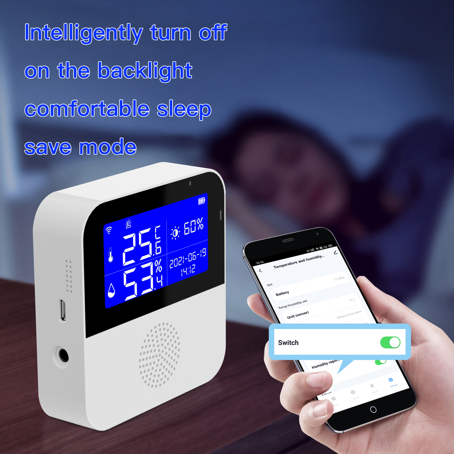 Tuya Wifi อุณหภูมิความชื้นเซนเซอร์สมาร์ทความปลอดภัยภายในบ้านกลางแจ้งเครื่องวัดความชื้นการตรวจสอบเครื่องตรวจจับสําหรับพืช Aquarium Winery