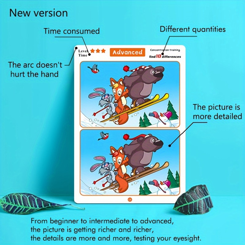 Concentrated Training Card Set, Interactive Observation of Skill Development,paper Puzzles, Entertainment Thinking Enlightenment