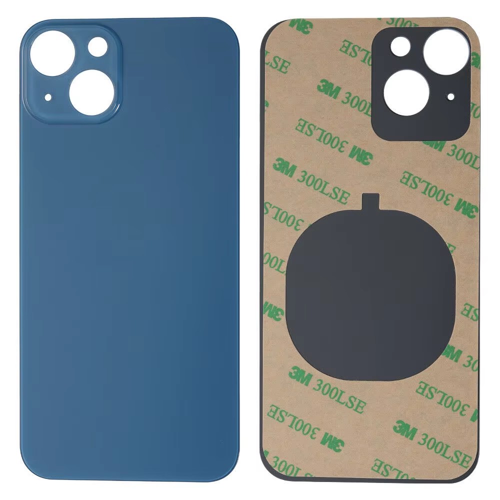 Zurück Glas + 3M kleber Für IPhone 13-13 Mini Zurück Abdeckung Glas Schnelle Ersatz Gehäuse Batterie Abdeckung Große Loch hinten Glas
