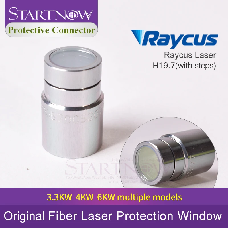 Startnow 6000W Bảo Vệ Cổng Kết Nối Ống Kính Raycus 3300W 4000W QBH Nắp Bảo Vệ Sợi Quang Pha Lê Cho IPG nguồn Laser