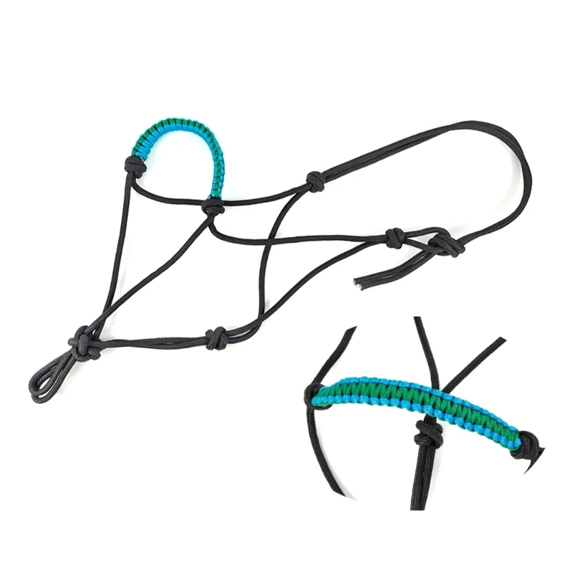ม้านำเชือกแขวนคอม้าเชือกผูกปมการฝึกอบรม Headstall สายรัดเชือกสำหรับเครื่องมือการฝึกม้าใช้งานง่าย