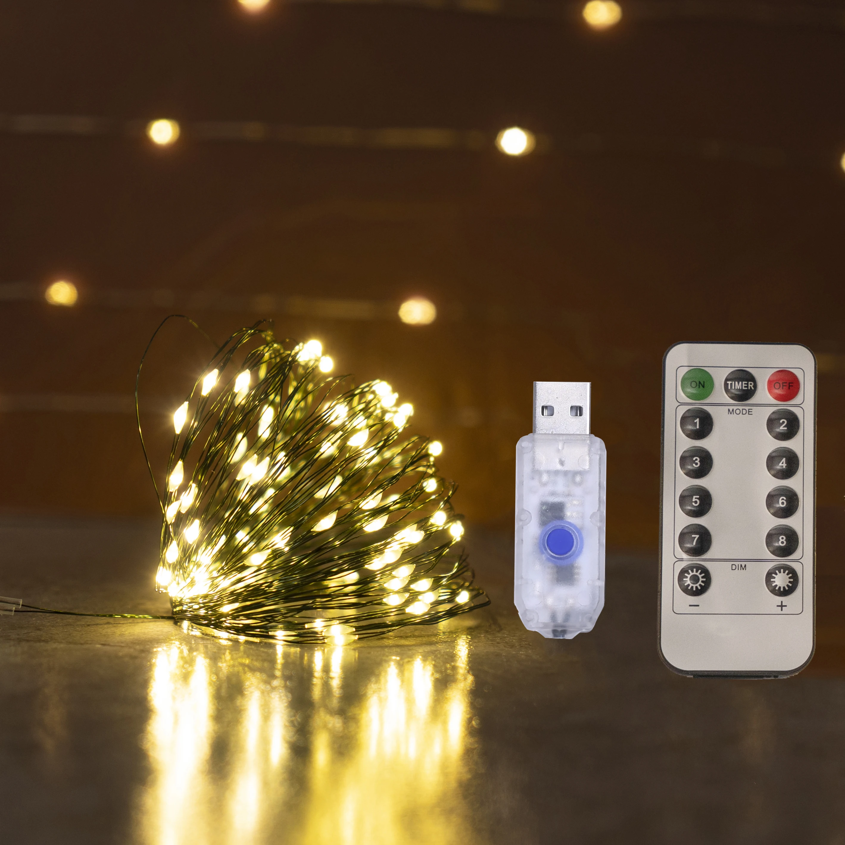 Guirnalda de luces led para decoración navideña, luces de hadas para árbol, decoración de habitación al aire libre, 10M/20M