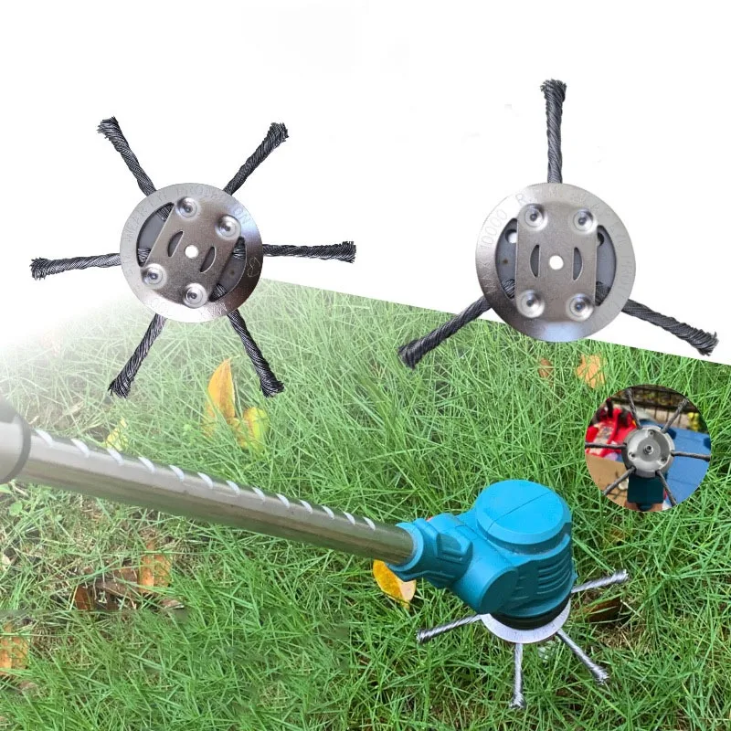 Accesorios universales de cuchilla para cortacésped de alambre de acero, cabezal de corte para el hogar, herramientas de Control de malas hierbas, máquina de desmalezado de césped