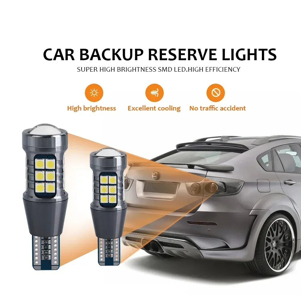 2 pçs super brilhante w16w t15 921 lâmpadas led canbus luz do carro de alta potência 3030smd sem erro para lâmpada sinal cauda luzes reserva backup