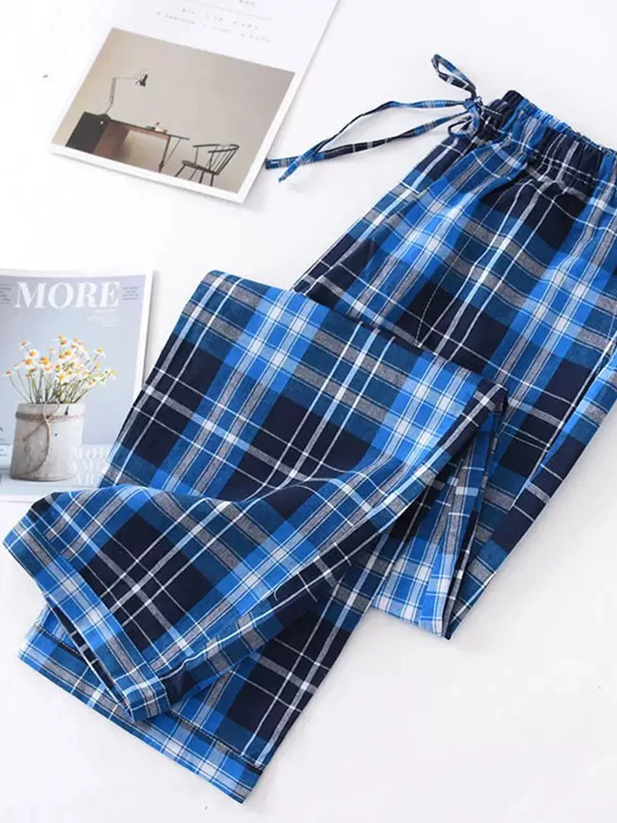 Pajama Pants Men's Summer Trousers Loose Large Size Spring and Autumn Single Trousers Simple Can Be Worn Outside Printed Home Trousers