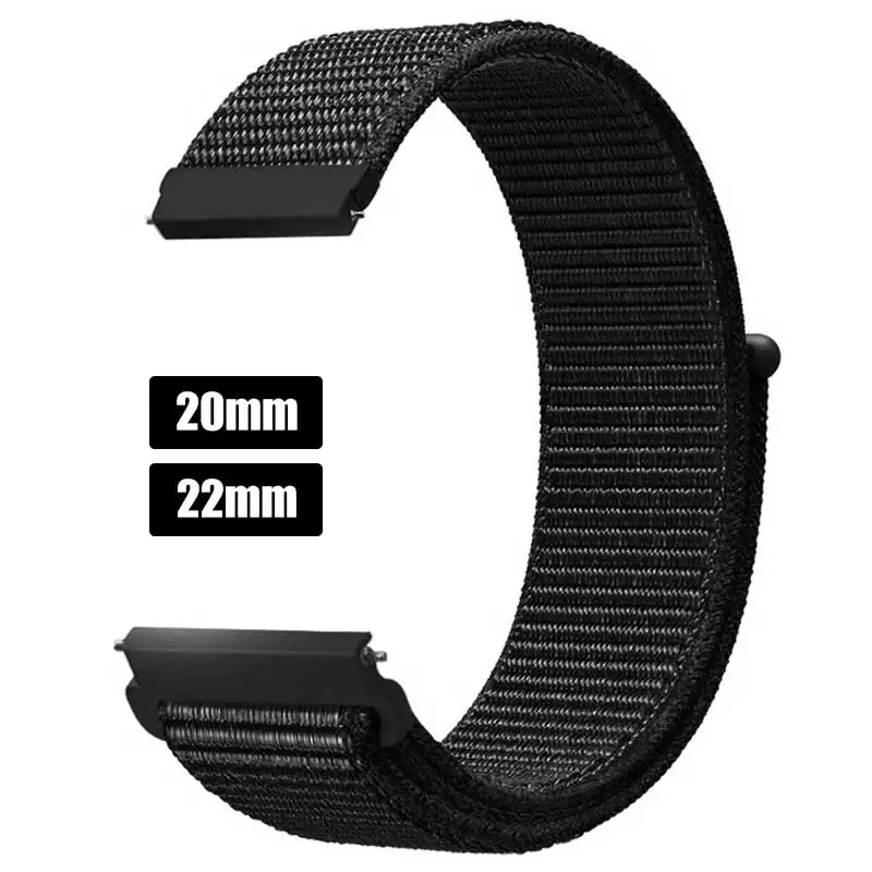 Cinturino in nylon per Samsung Galaxy Watch 7/6/5/pro/4/Classic/active 2 40mm-44mm 20mm/22mm braccialetto sportivo cinturino huawei gt 4/2/e/3