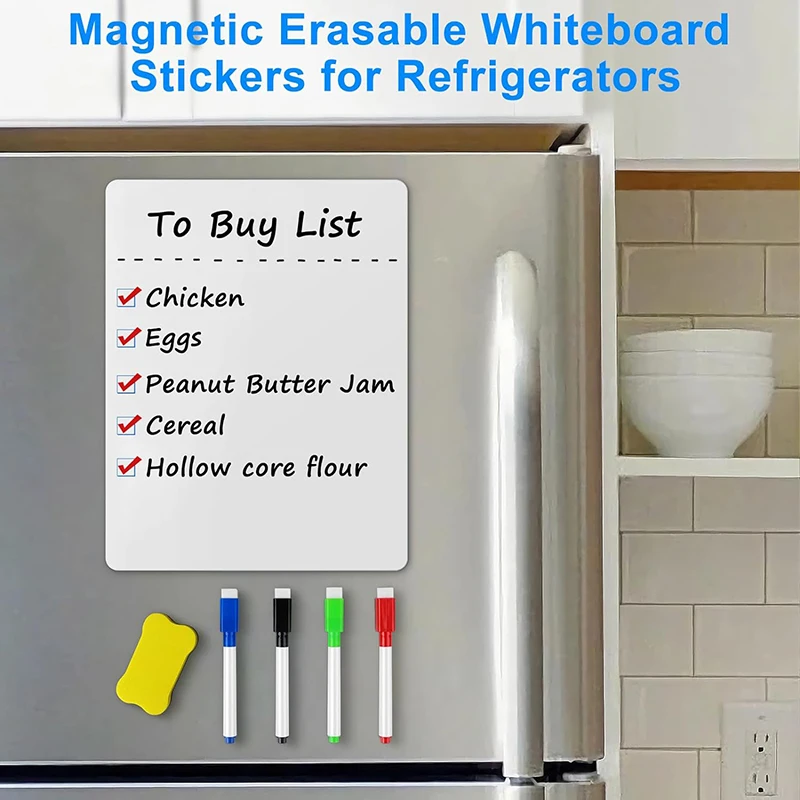 A4 Size Magnetic Dry Erase White Board for Fridge Whiteboard,Portable 11.8"x8.2" Magnet Lap Board Planner for Refrigerator