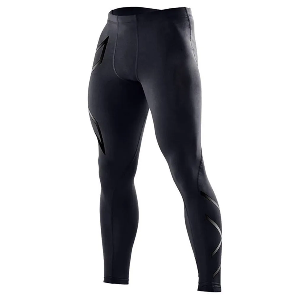 ผู้ชายTightsกางเกงรัดรูปวิ่งLeggingsฟิตเนสเพาะกายLeggings Tightsผู้ชายกางเกงผอมBreathable Quick Dry