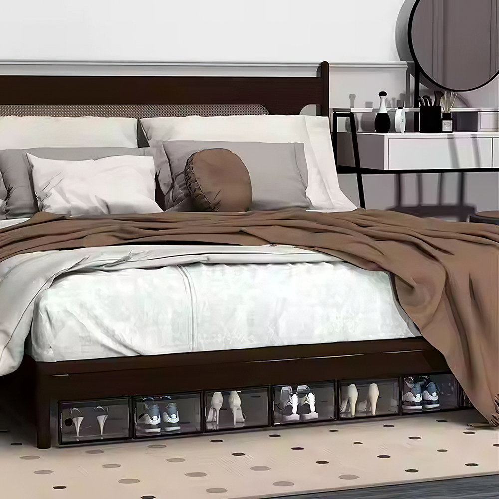 12x stackable transparent shoe box storage box multi-layer assembly storage rack shoe cabinet