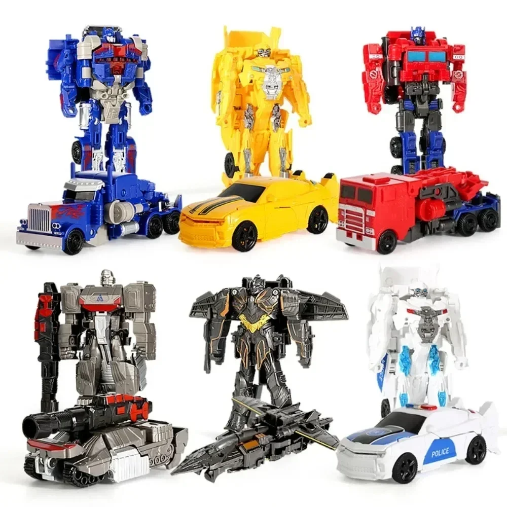 Transformation รถอะนิเมะหุ่นยนต์รุ่น One Step Deformation หุ่นยนต์ของเล่นเด็กปริศนาของเล่นการเปลี่ยนรูปรถ Action Figure