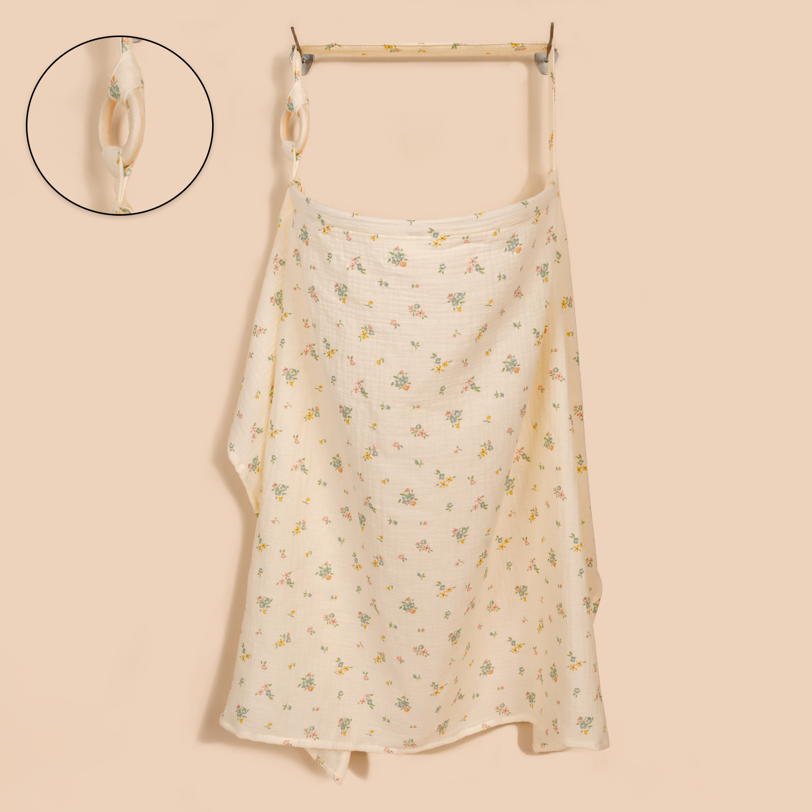 Funda de lactancia transpirable con estampado de algodón, delantal de lactancia de privacidad ajustable para madre, toalla de lactancia antiexposición fuera de casa