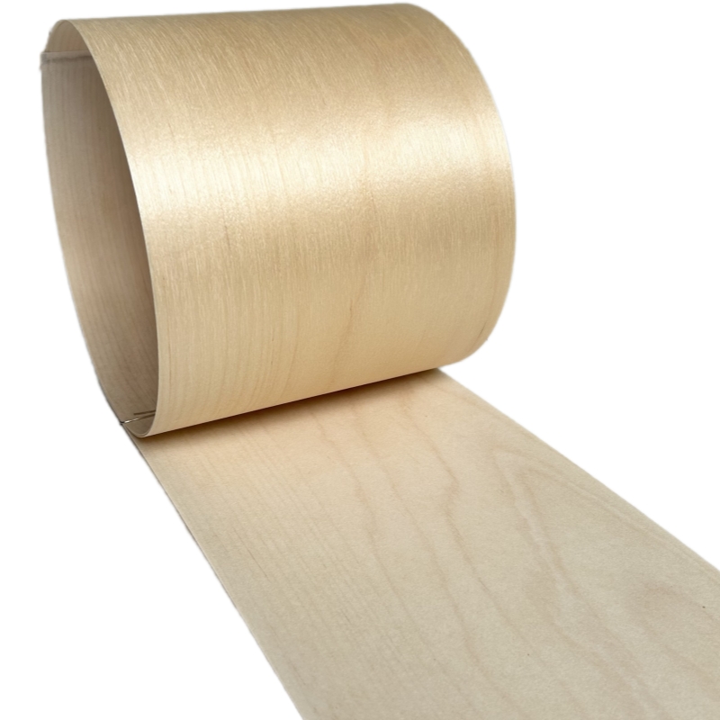 Rollo de chapa de madera de abedul blanco de 18x250cm, restauración de muebles, mesas y paredes, hoja de chapa artesanal Flexible de corte plano de abedul