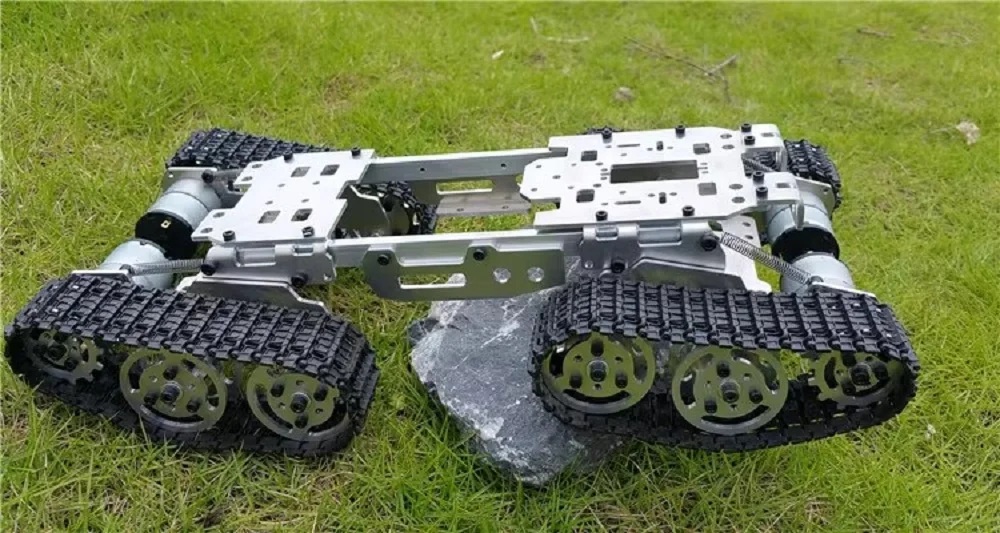 Hấp Thụ Sốc Robot Xe Tăng Xe Khung Xe Bánh Xích Xe Bánh Xích Xe Ô Tô Với Động Cơ DC Vượt Qua Những Trở Ngại Drift Xe DIY Thân Chi Tiết Đồ Chơi