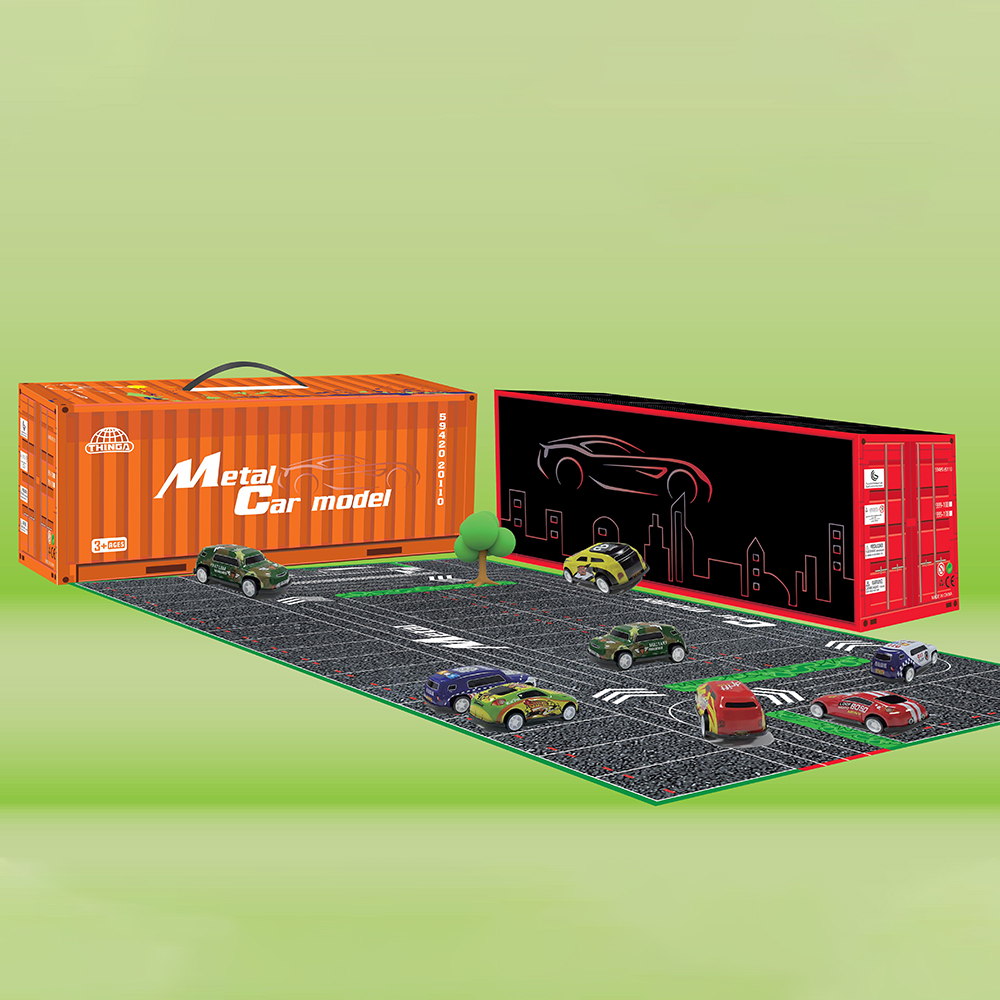 48 Pieces Mini Car Set Inertia Pull Back Cars for Boys Plastic Vehicle Model with Container Collection Toy Birthday Gift for Kid