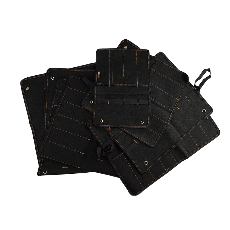Đục Xách Canvas Dụng Cụ Bỏ Túi Cuộn Giá Đỡ Cờ Lê Túi 4 Túi Nhà Tổ Chức Cho Dao Búa Gouges Thợ Mộc
