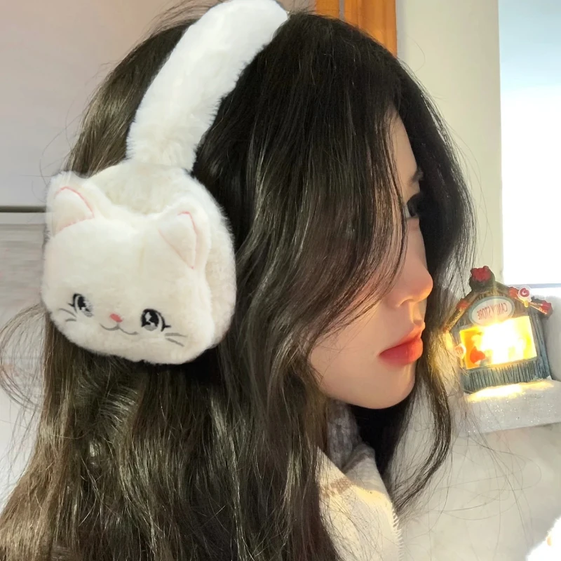 1PC 귀여운 동물 플러시 귀 따뜻하게 Earwrap 부드러운 접는 귀고리 귀 덮개 겨울 따뜻한 귀마개 어린이 야외 감기 보호