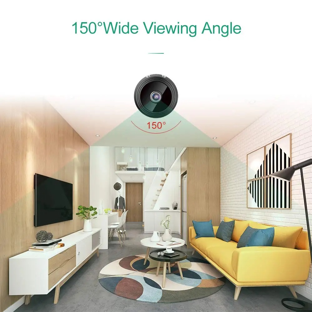 Micro hogar inalámbrico vídeo CCTV Mini vigilancia de seguridad con Wifi IP Camara Sensor infrarrojo CMOS 2MP cámara de alarma telefónica