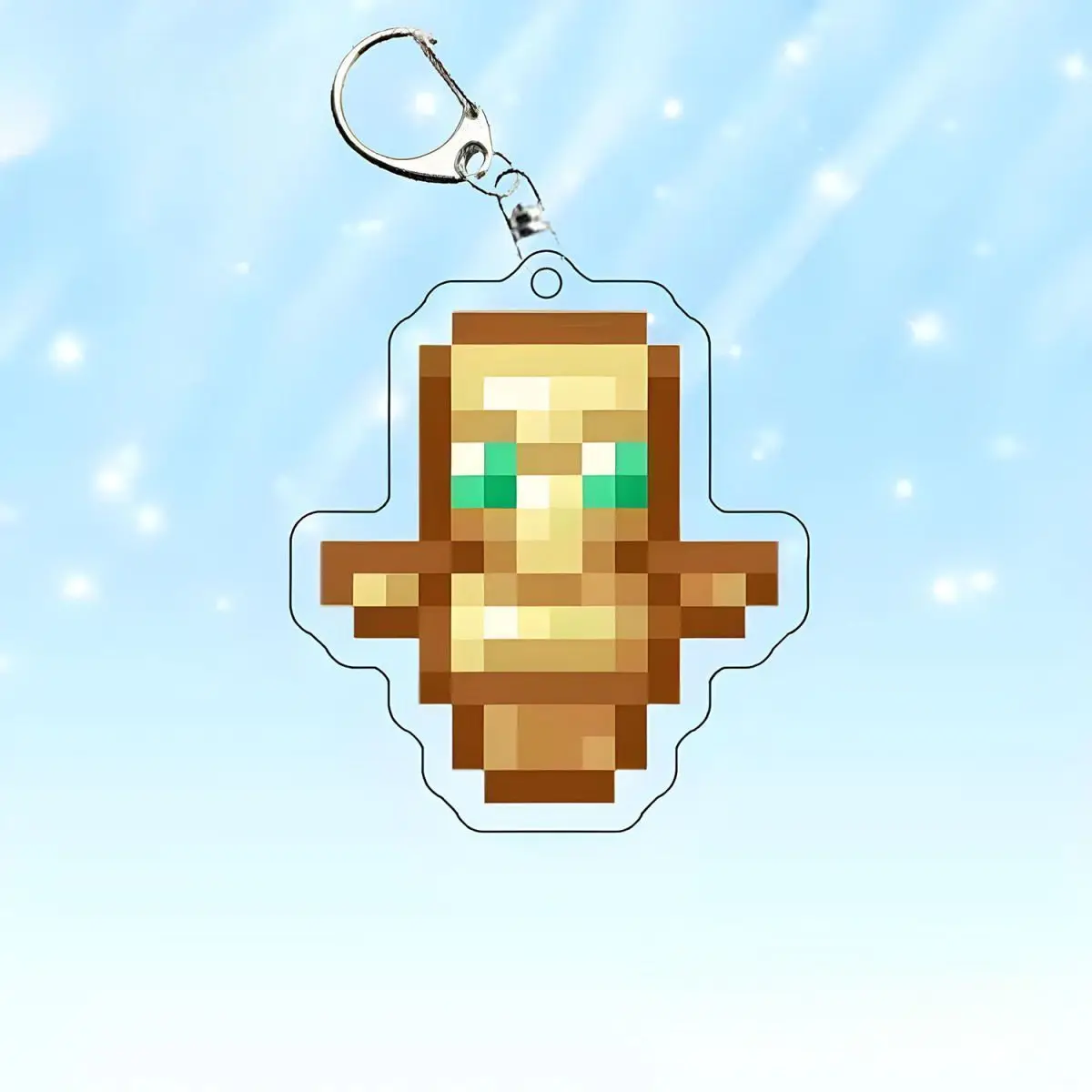 2-10 Pcs/set Totem of Undying Diamond Sword Eye of Enchanted Golden Apple Keychain Pickaxe Model Toys Collect Keyrings