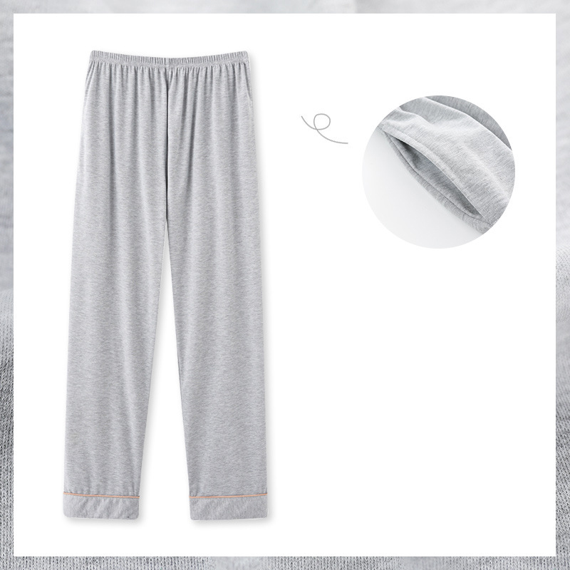 Pijamas de algodão masculino e feminino primavera e outono casa calças tamanho grande confortável dormir calças compridas para casais