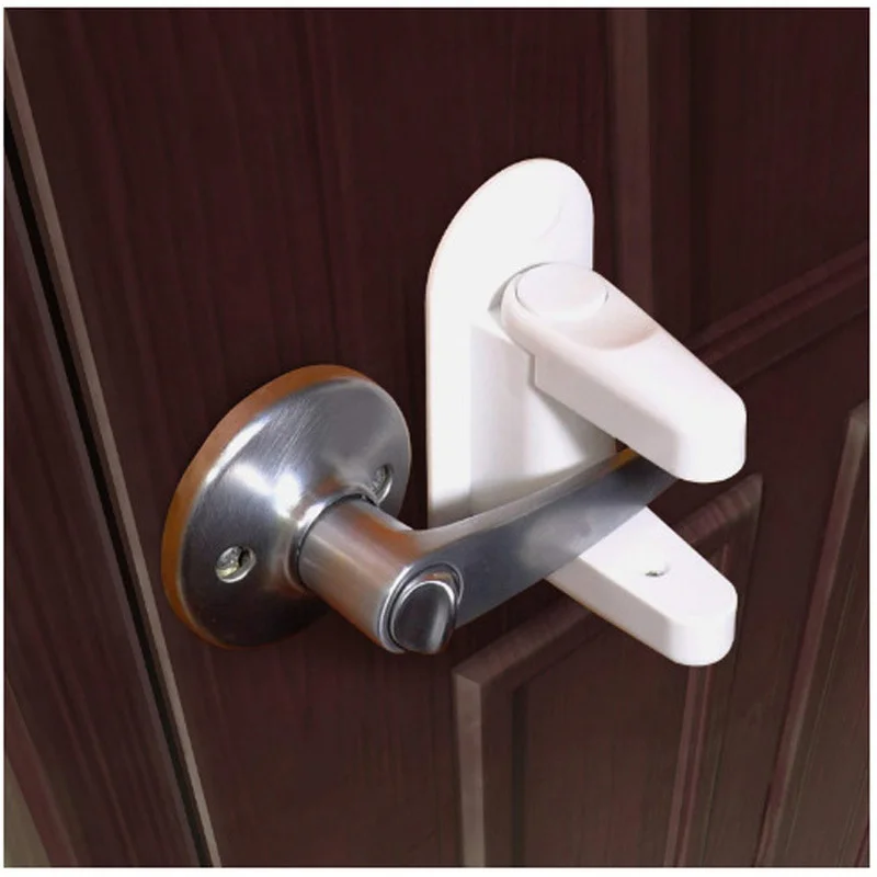 Cerradura de palanca de puerta Universal, cerradura de seguridad para bebés y niños, pestillo de seguridad adhesivo de puerta profesional a prueba de rotación, multifuncional