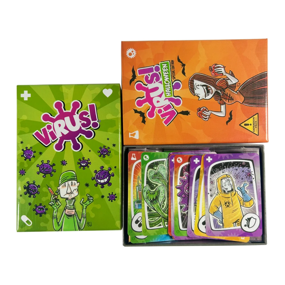 Virus 1 2 3 Board Game The Contagiously Fun Card Game Spanish English Version Party Game for Fun Family Game