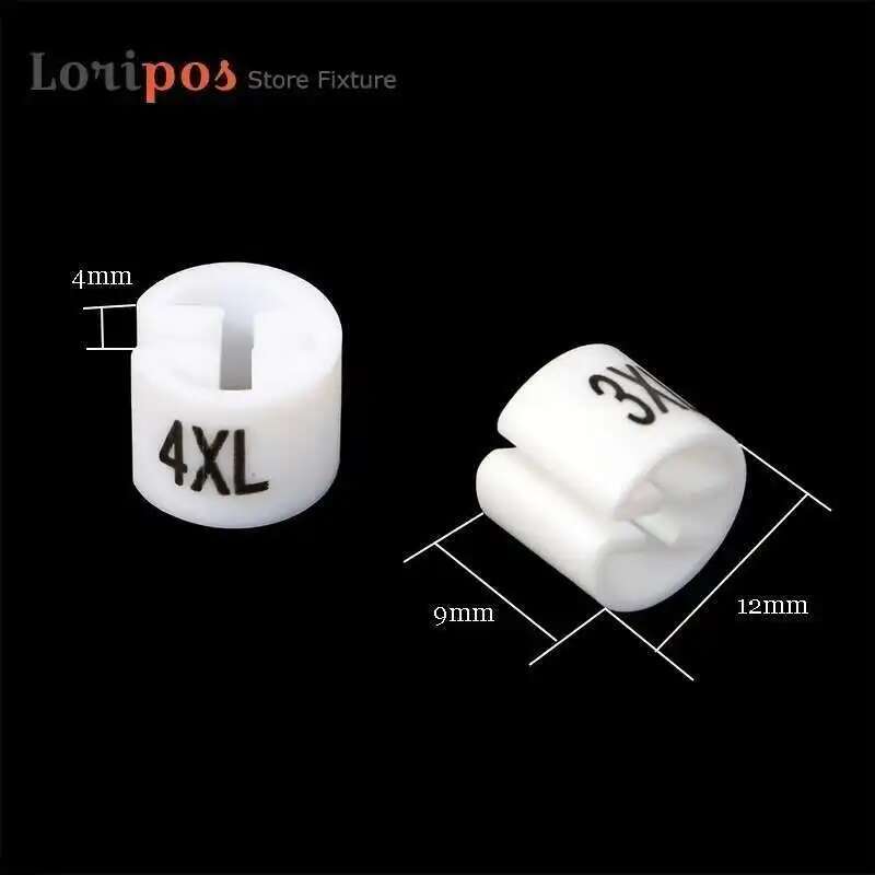 100 шт., черный размер вешалки, бирки для одежды, маркеры, разделители размеров, маркер для вешалок Xxs-4xl с принтом