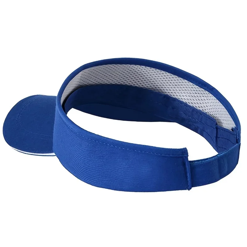 1 pc ajustável universal cor sólida viseira de sol esporte golfe tênis respirável boné cor sólida verão chapéu de sol vazio chapéu superior