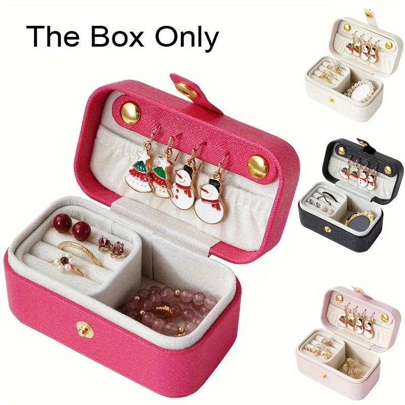 Tragbare Reise-Damen-Schmuckschatulle für Ringe, Anhänger, Ohrringe, Halsketten, Armbänder für Freunde, Geburtstag, festlich, Weihnachten, G