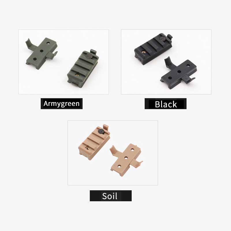 Capacete tático lanterna clipe de plástico pista slider universal motim capacete acessório lanterna clipe